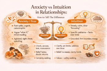 Anxiety vs Intuition in Relationships: How to Tell The Difference